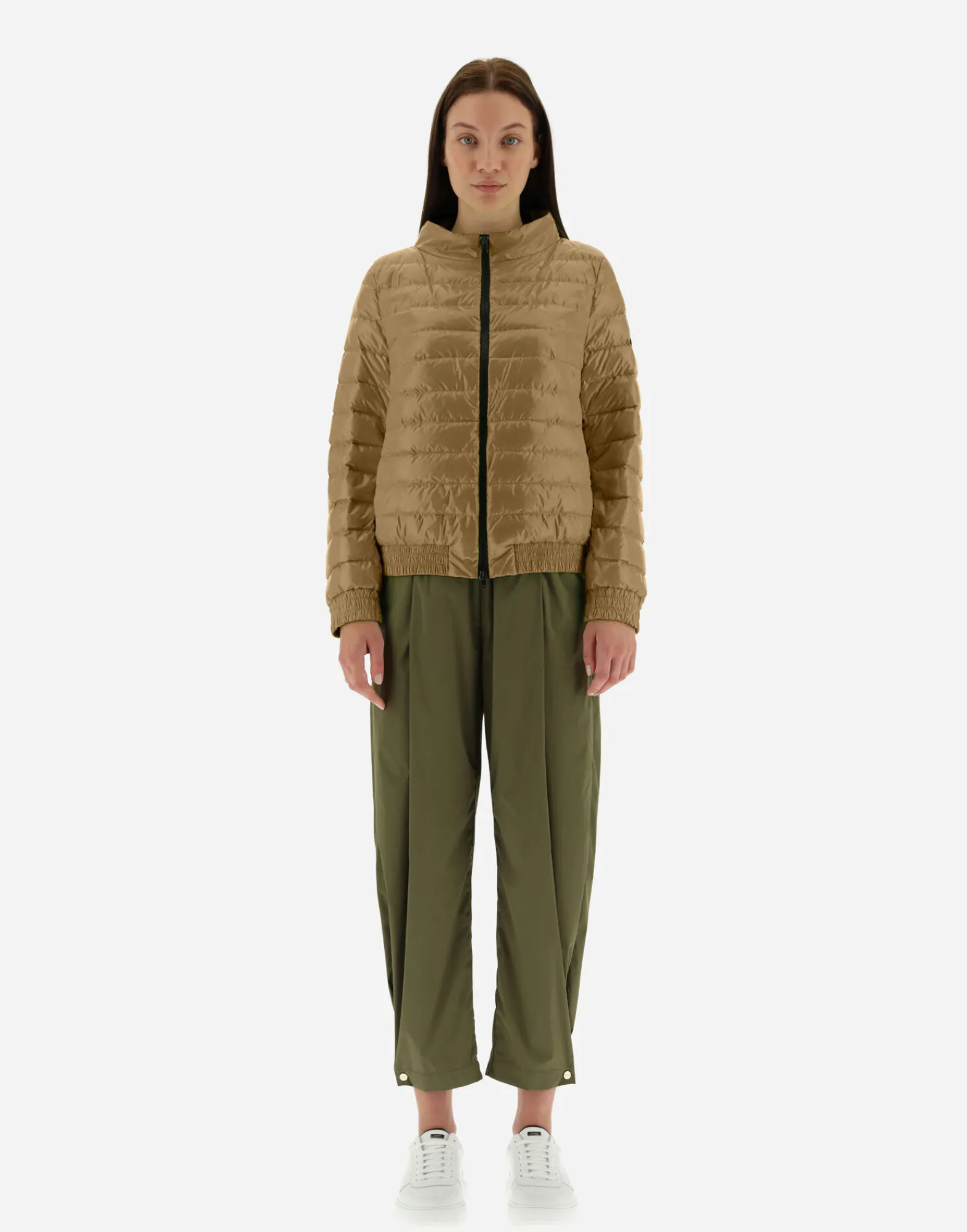Herno Kurze Daunenjacken-Gesteppte Bomberjacke Aus Gloss