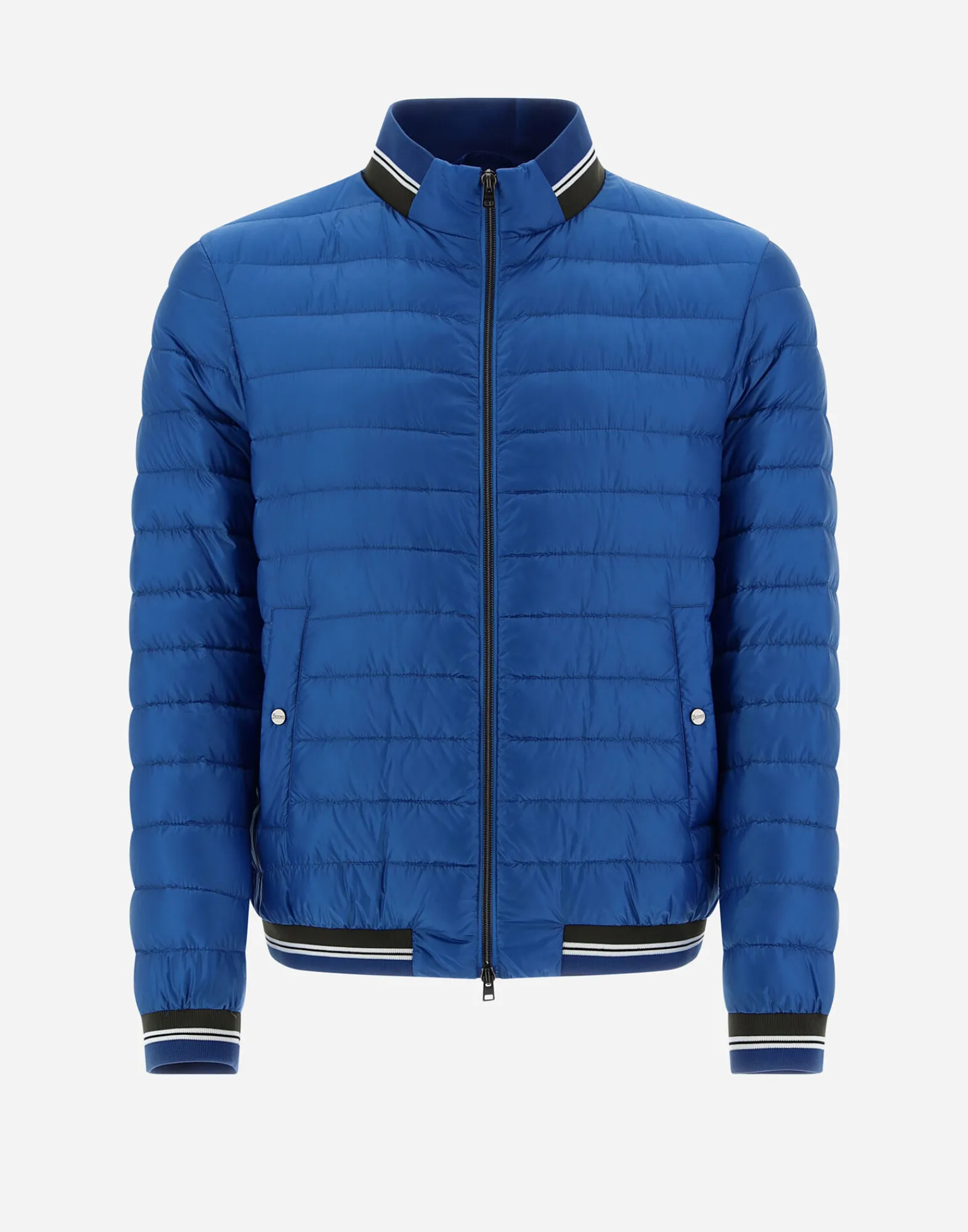 Herno Kurze Daunenjacken-Gestrickte Bomberjacket Aus Nylon Ultralight