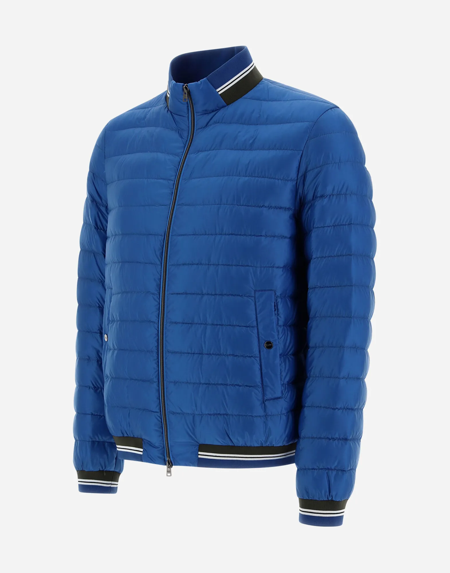 Herno Kurze Daunenjacken-Gestrickte Bomberjacket Aus Nylon Ultralight