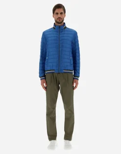 Herno Kurze Daunenjacken-Gestrickte Bomberjacket Aus Nylon Ultralight