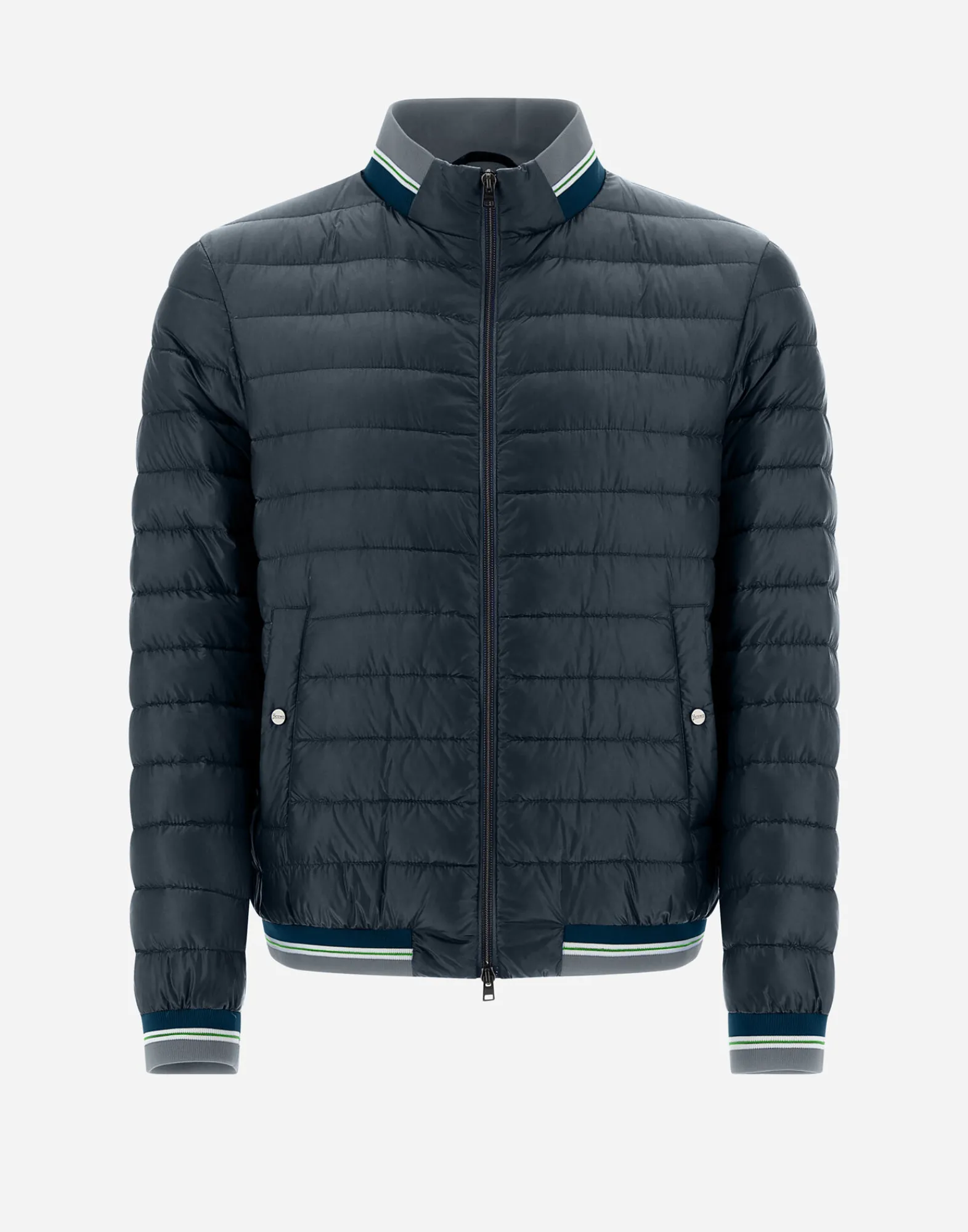 Herno Kurze Daunenjacken-Gestrickte Bomberjacket Aus Nylon Ultralight
