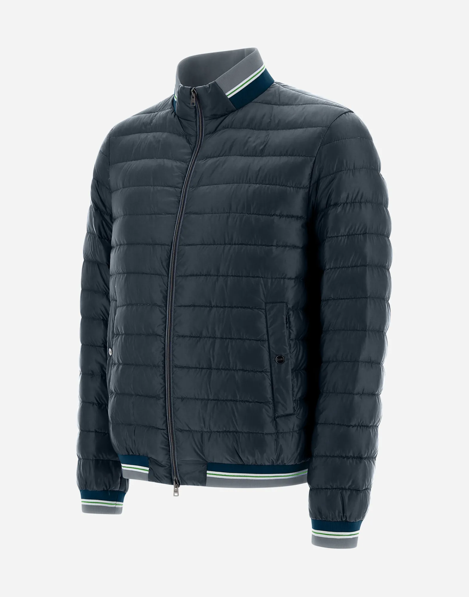 Herno Kurze Daunenjacken-Gestrickte Bomberjacket Aus Nylon Ultralight