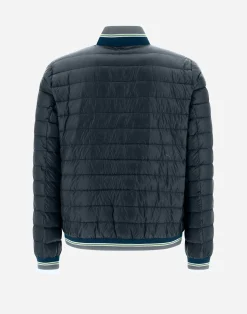 Herno Kurze Daunenjacken-Gestrickte Bomberjacket Aus Nylon Ultralight