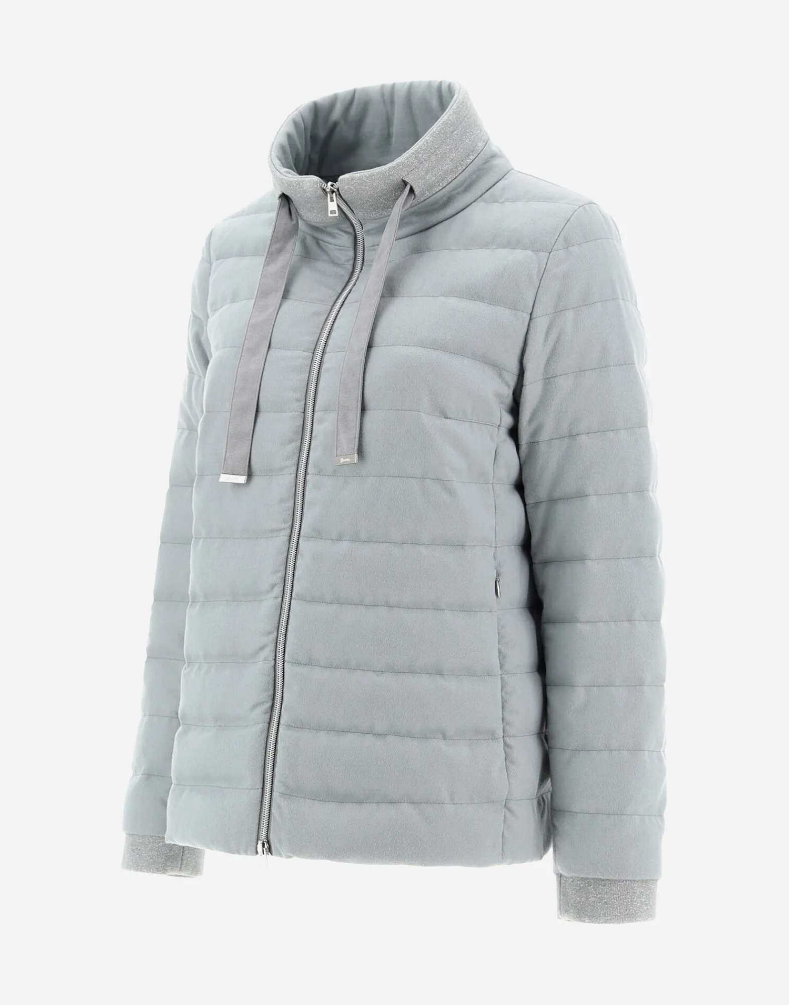 Herno Kurze Daunenjacken-Gestrickte Jacke Aus Kaschmir & Seide
