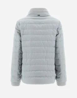Herno Kurze Daunenjacken-Gestrickte Jacke Aus Kaschmir & Seide