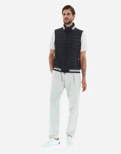 Herno Kurze Daunenjacken-Gestrickte Weste Aus Nylon Ultralight