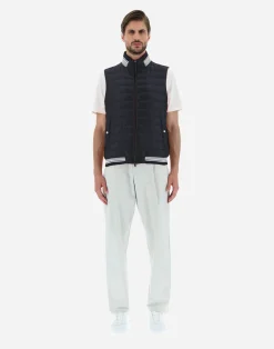 Herno Kurze Daunenjacken-Gestrickte Weste Aus Nylon Ultralight