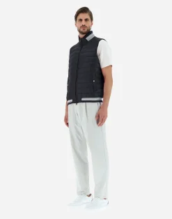 Herno Kurze Daunenjacken-Gestrickte Weste Aus Nylon Ultralight