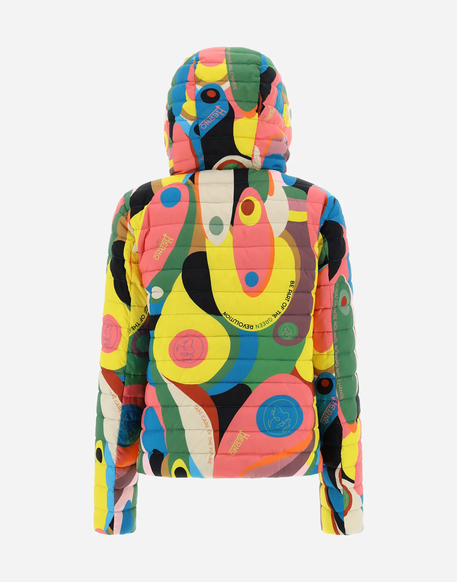 Herno Kurze Daunenjacken-Globe Bomberjacke Aus ‘60 Cycle Reversibler Ecoage