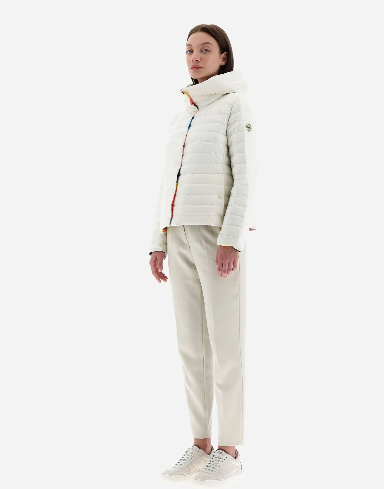 Herno Kurze Daunenjacken-Globe Bomberjacke Aus ‘60 Cycle Reversibler Ecoage