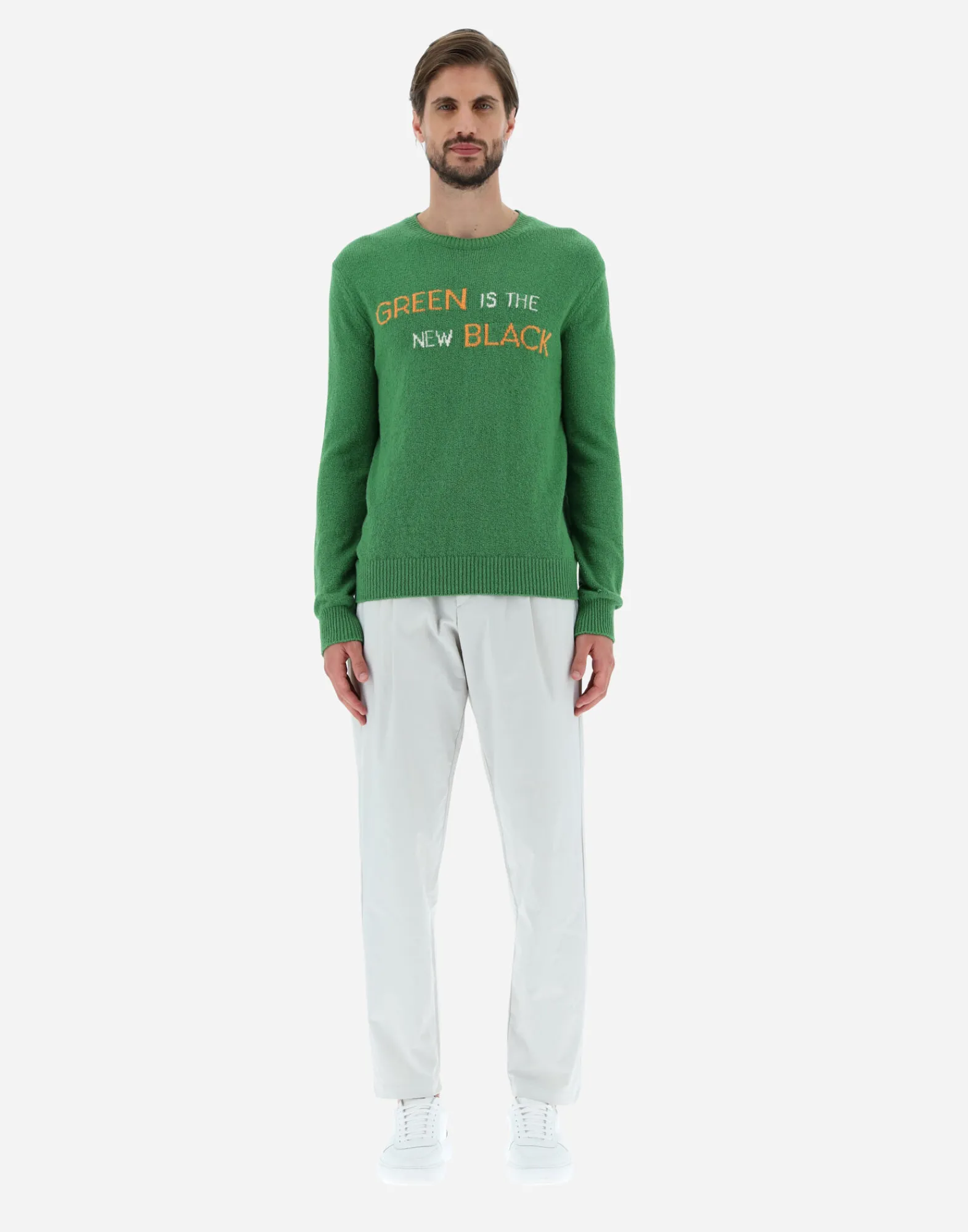Herno Sweatshirts & Strickjacken-Globe Pullover Aus Bio-Baumwoll-Boucle