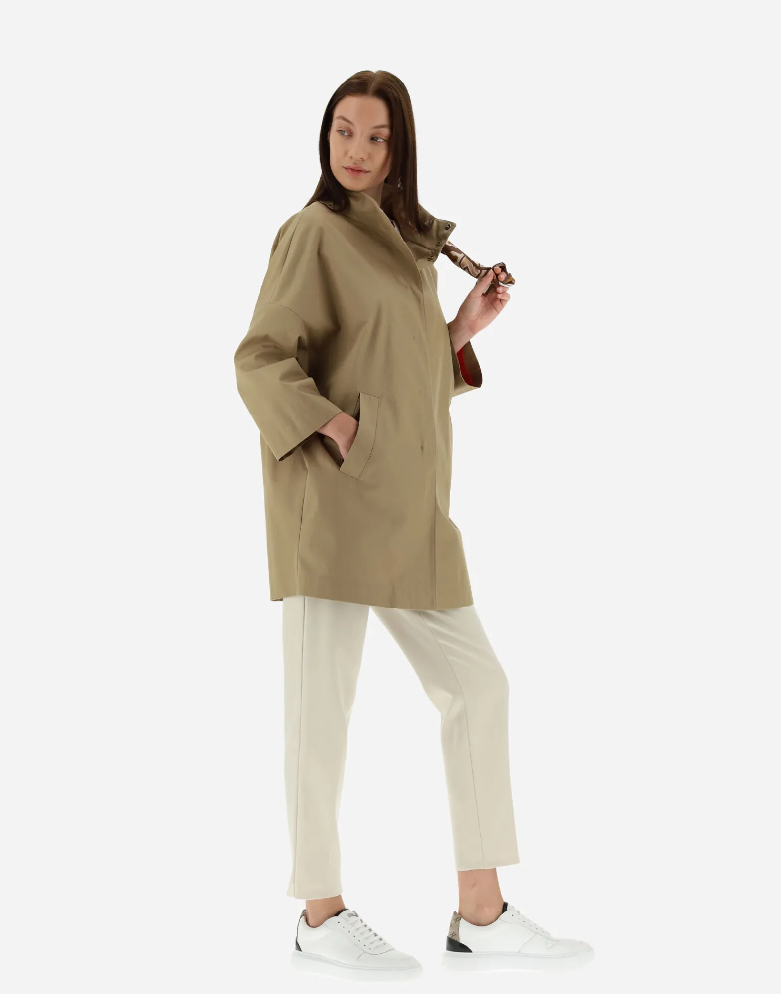 Herno Parka & Jacken-Jacke Aus Delon Mit Halstuch