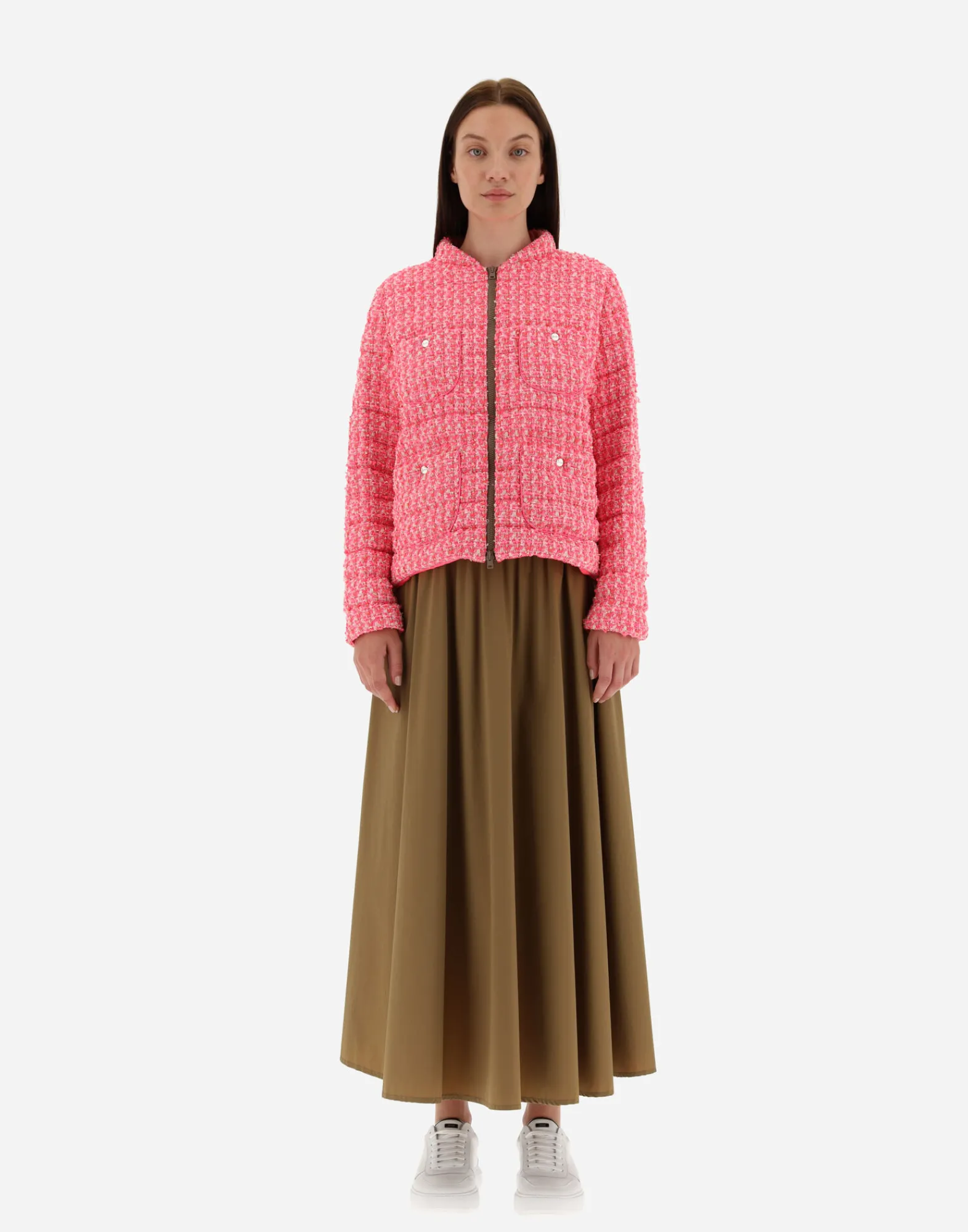 Herno Kurze Daunenjacken-Jacke Aus Fashion Boucle