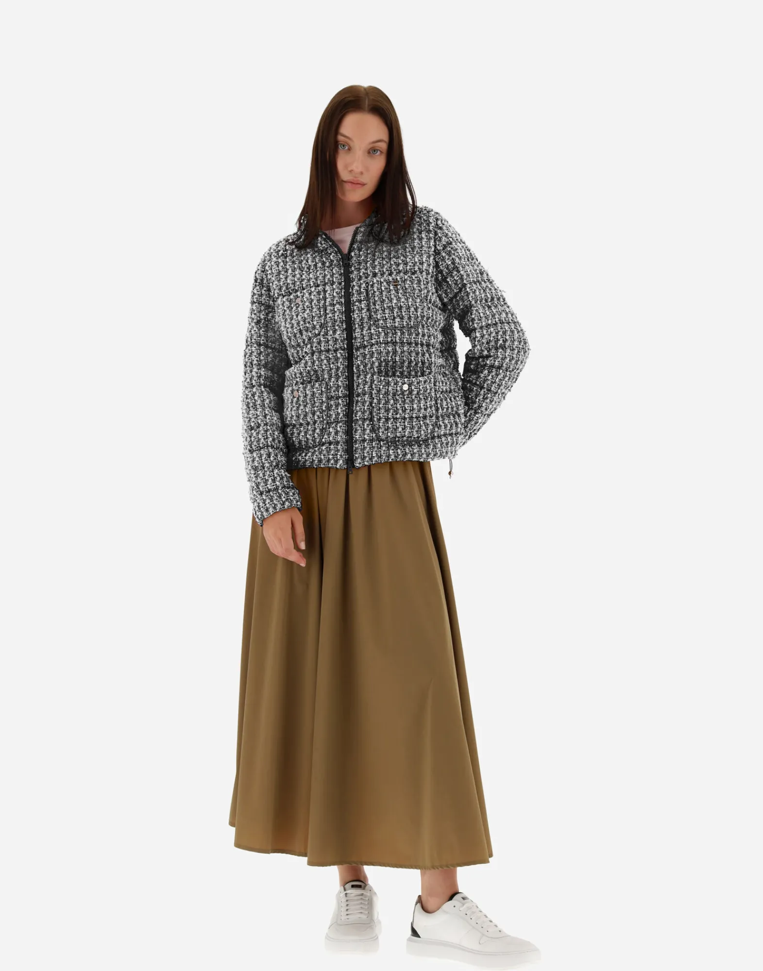 Herno Kurze Daunenjacken-Jacke Aus Fashion Boucle