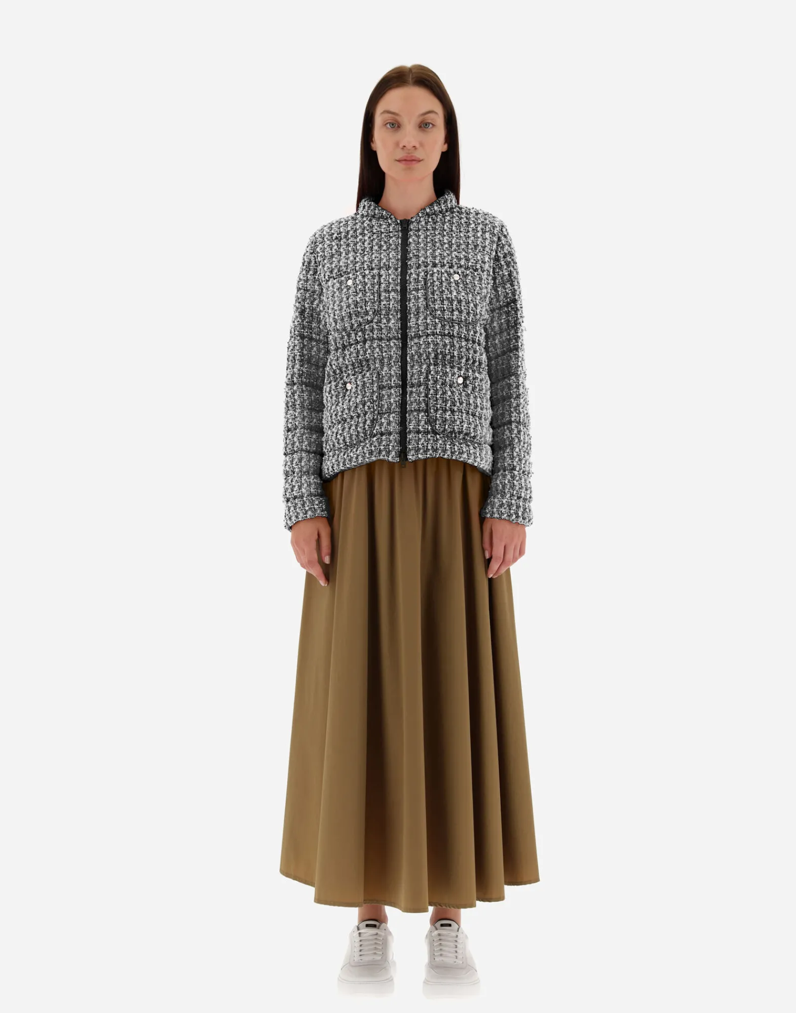 Herno Kurze Daunenjacken-Jacke Aus Fashion Boucle