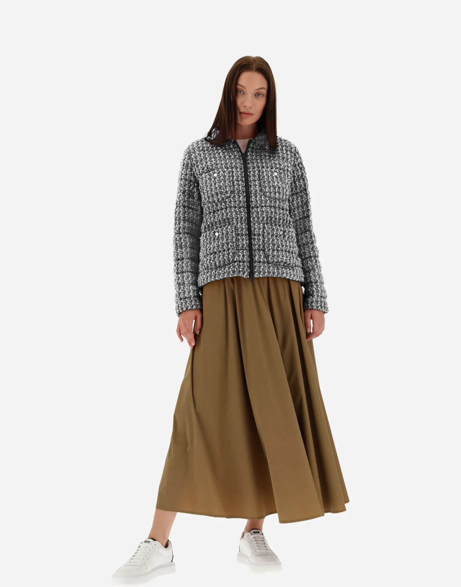 Herno Kurze Daunenjacken-Jacke Aus Fashion Boucle