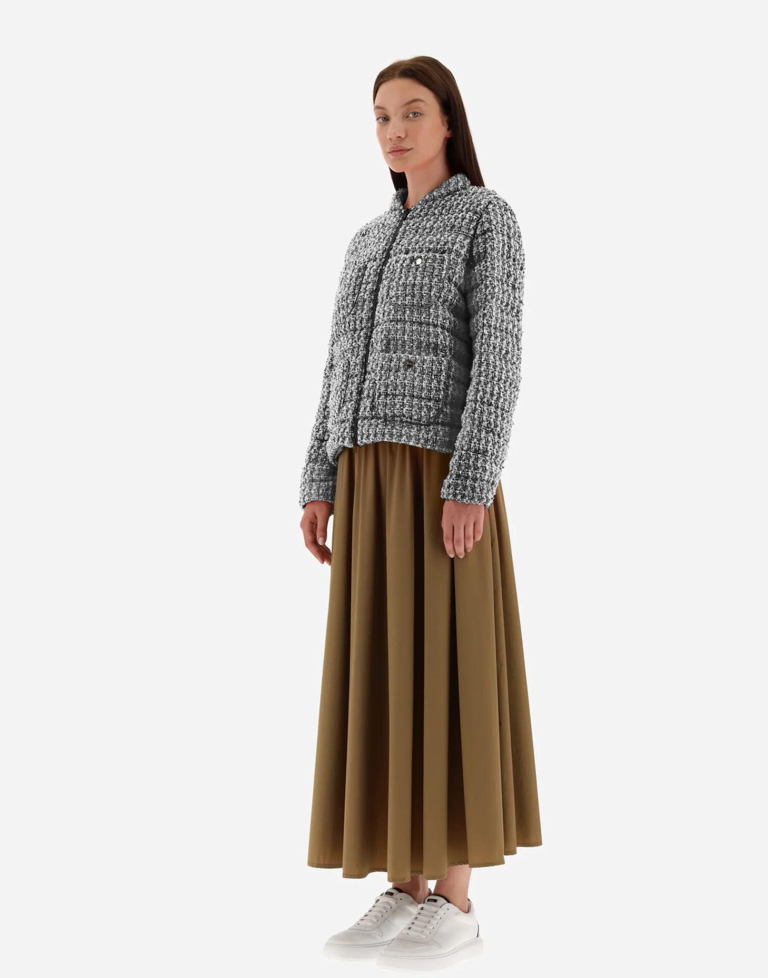 Herno Kurze Daunenjacken-Jacke Aus Fashion Boucle