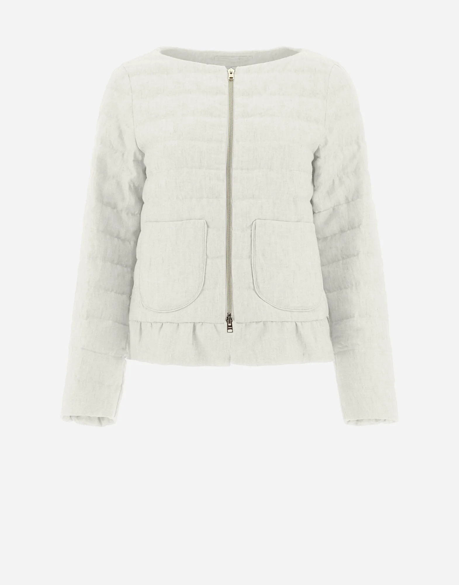 Herno Kurze Daunenjacken-Jacke Aus New Leinen
