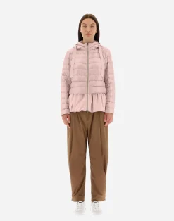 Herno Kurze Daunenjacken-Jacke Aus Nylon Ultralight & New Techno Taft