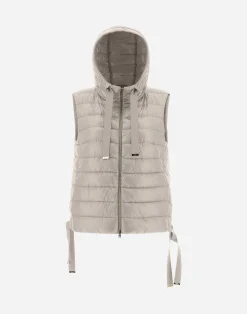 Herno Kurze Daunenjacken-Kapuzenweste Aus Nylon Ultralight