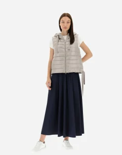 Herno Kurze Daunenjacken-Kapuzenweste Aus Nylon Ultralight