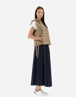 Herno Kurze Daunenjacken-Kapuzenweste Aus Nylon Ultralight