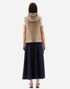 Herno Kurze Daunenjacken-Kapuzenweste Aus Nylon Ultralight