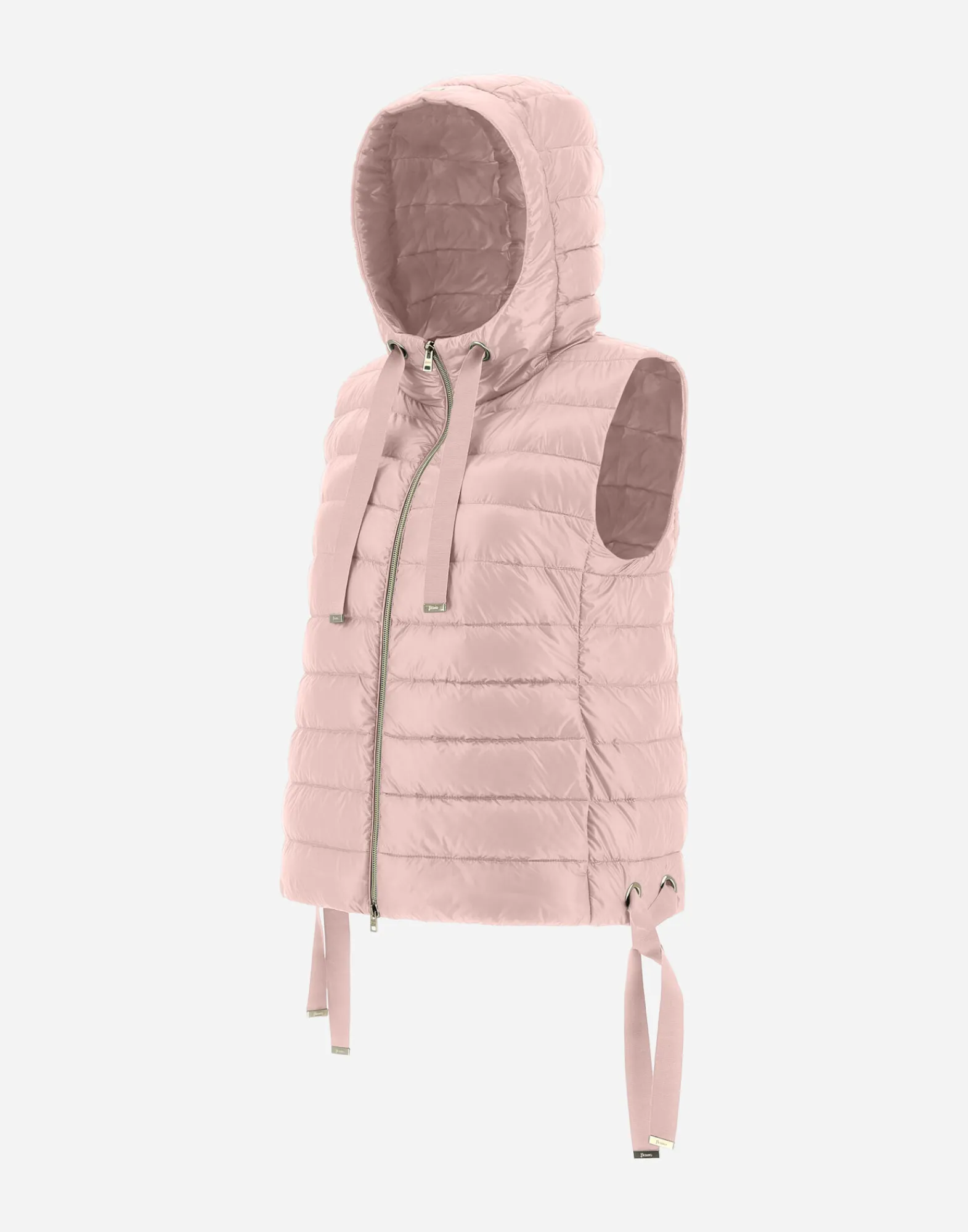 Herno Kurze Daunenjacken-Kapuzenweste Aus Nylon Ultralight