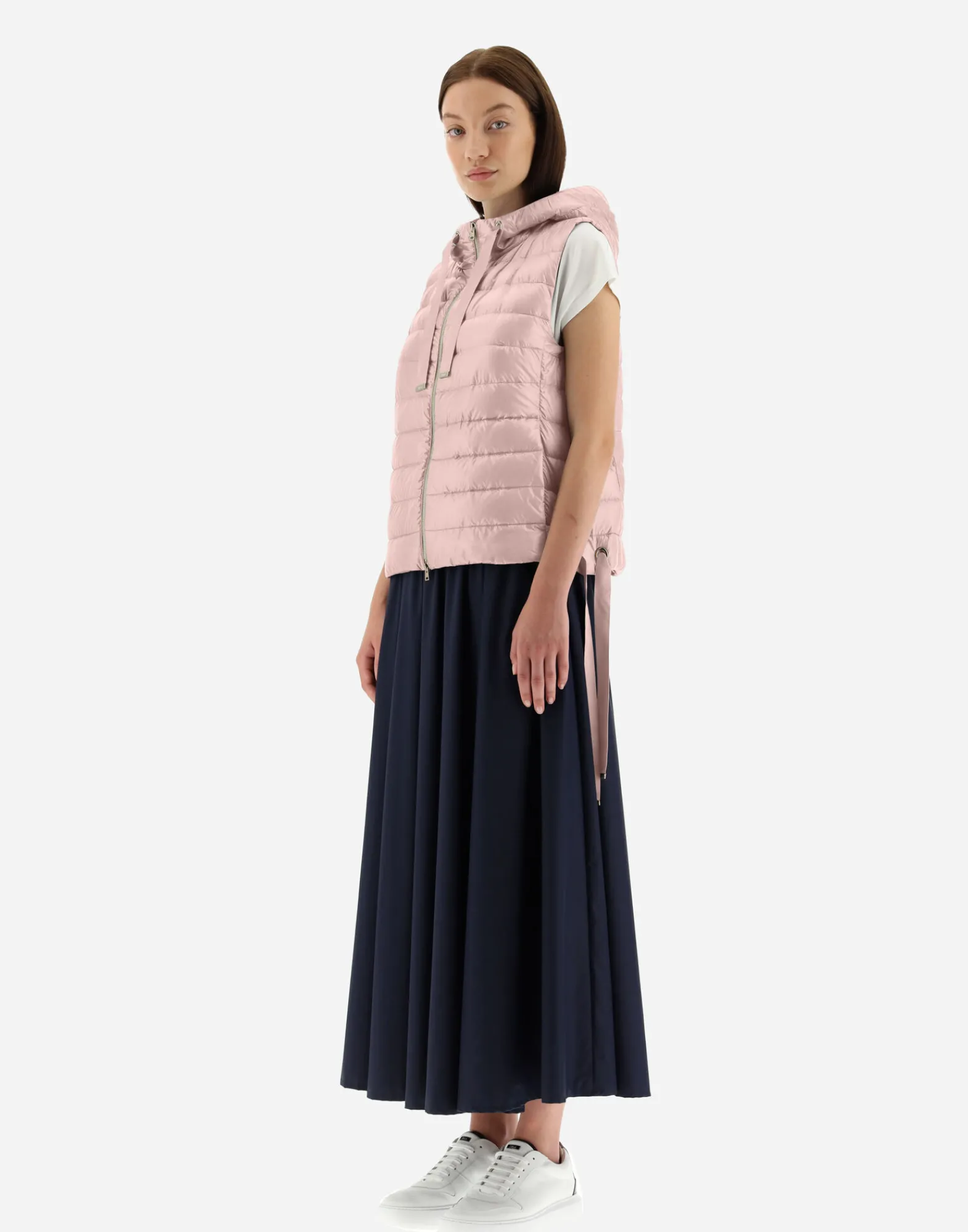 Herno Kurze Daunenjacken-Kapuzenweste Aus Nylon Ultralight