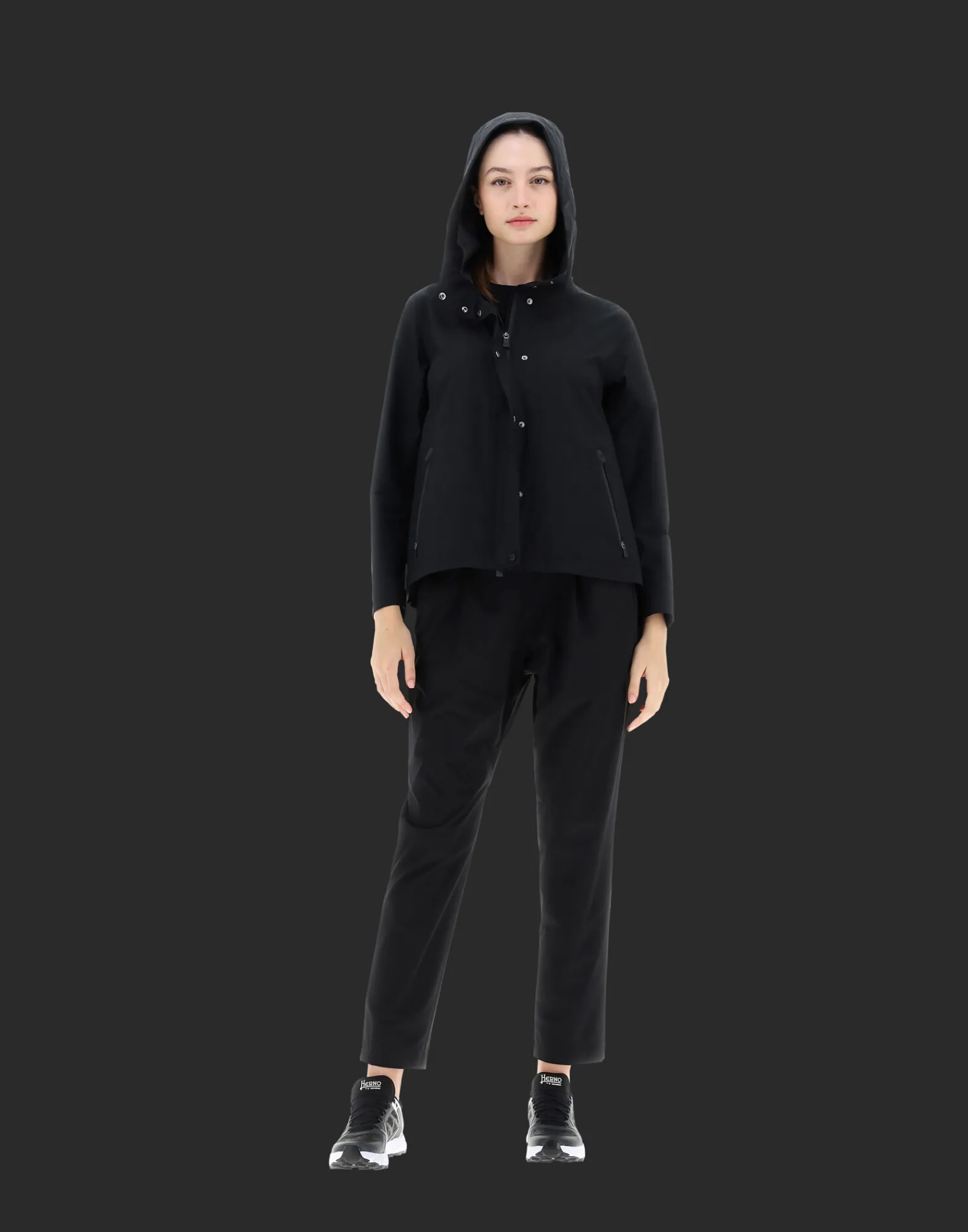 Herno Capes-Laminar Cape Mit Kapuze Aus Gore-Tex Paclite® Shell