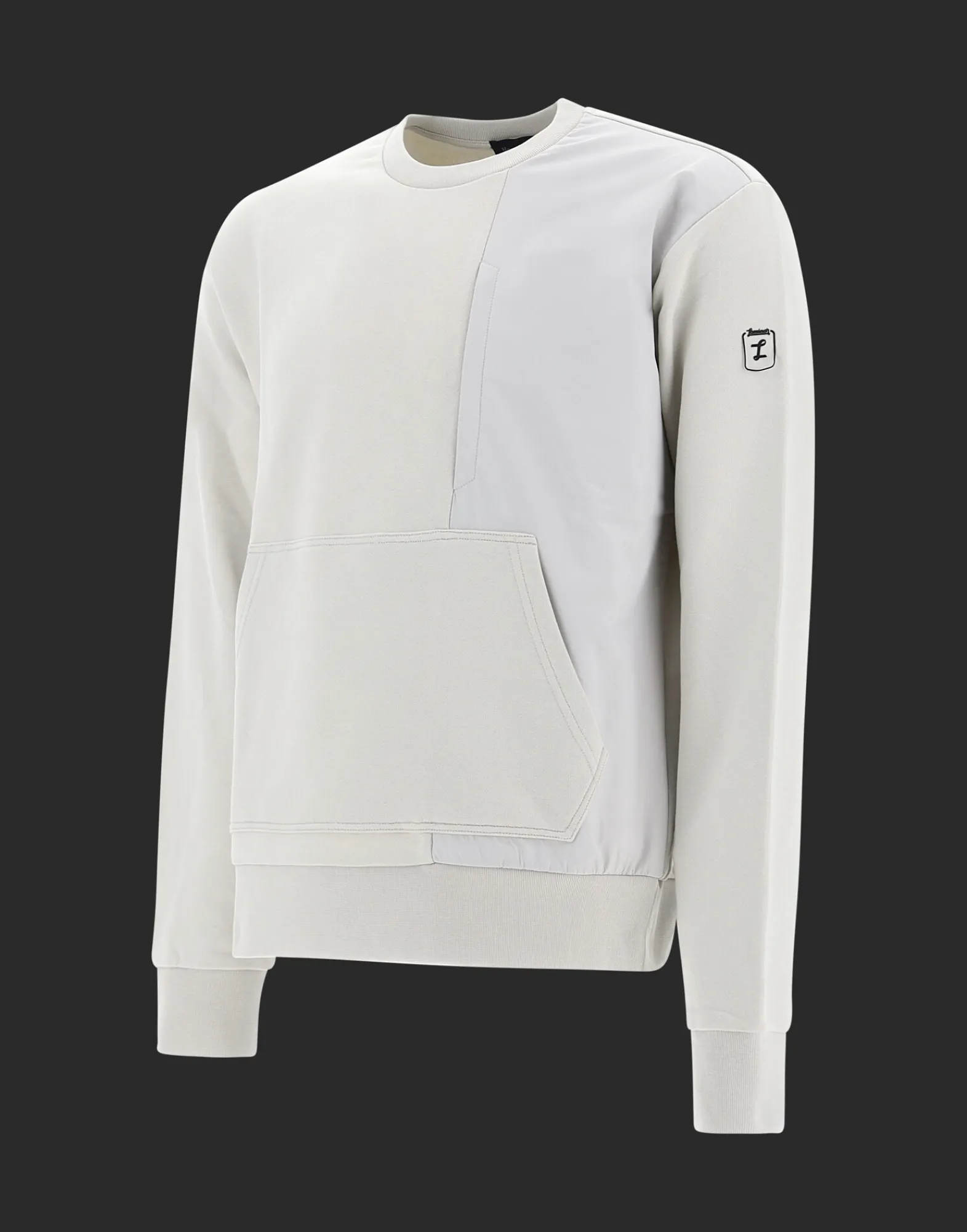 Herno Sweatshirts & Strickjacken-Laminar Sweatshirt Aus Cotton Sweater Mit Nylondetails