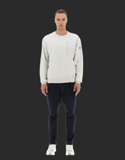 Herno Sweatshirts & Strickjacken-Laminar Sweatshirt Aus Cotton Sweater Mit Nylondetails