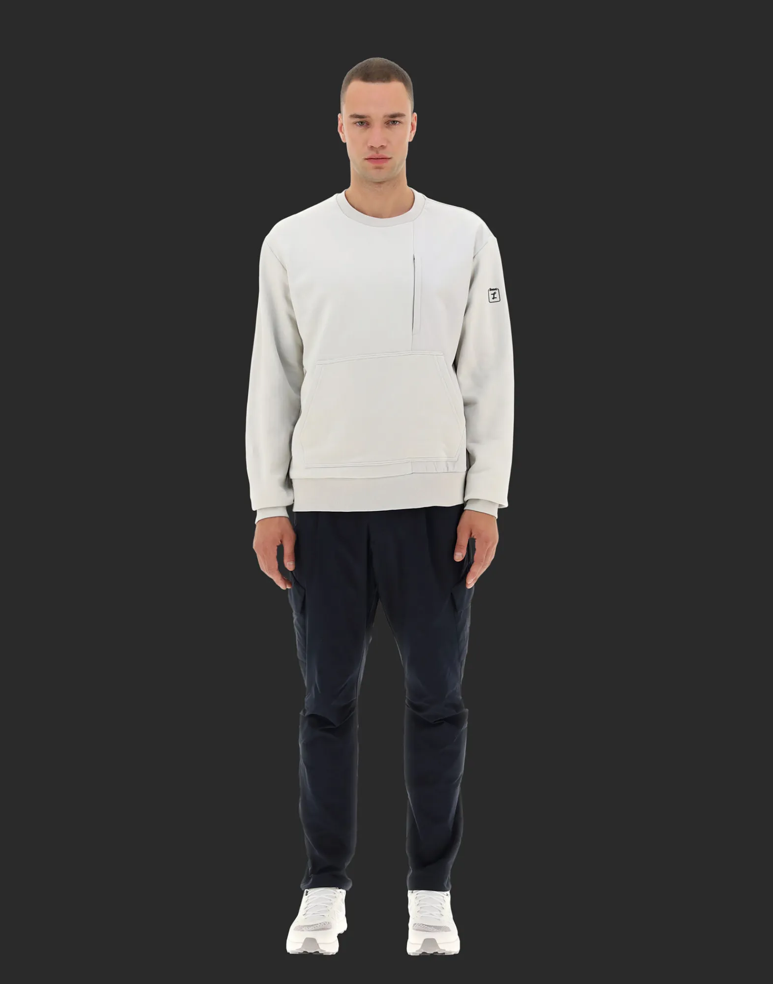 Herno Sweatshirts & Strickjacken-Laminar Sweatshirt Aus Cotton Sweater Mit Nylondetails