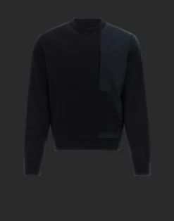 Herno Sweatshirts & Strickjacken-Laminar Sweatshirt Aus Cotton Sweater Mit Nylondetails
