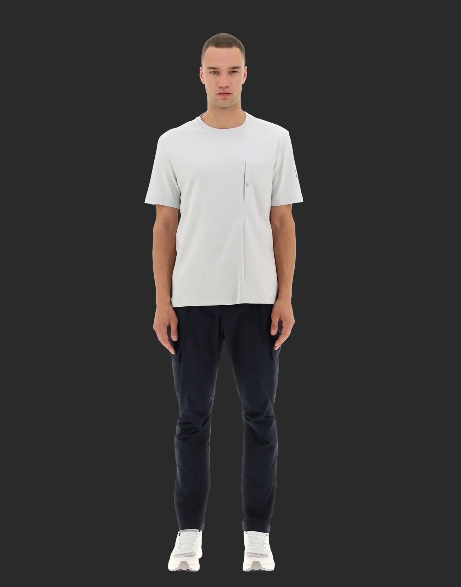 Herno T-Shirt & Polo-Shirts-Laminar T-Shirt Aus Compact Jersey Mit Nylondetails