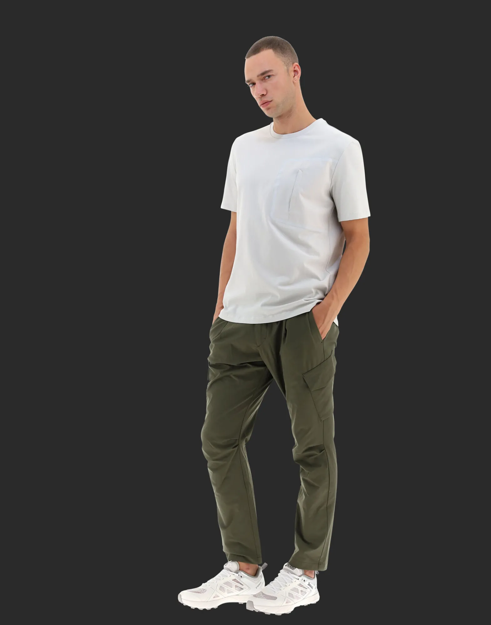 Herno T-Shirt & Polo-Shirts-Laminar T-Shirt Mit Tasche Aus Compact Jersey Und Nylondetails