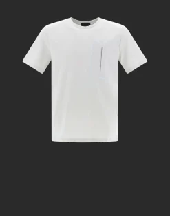 Herno T-Shirt & Polo-Shirts-Laminar T-Shirt Mit Tasche Aus Compact Jersey Und Nylondetails