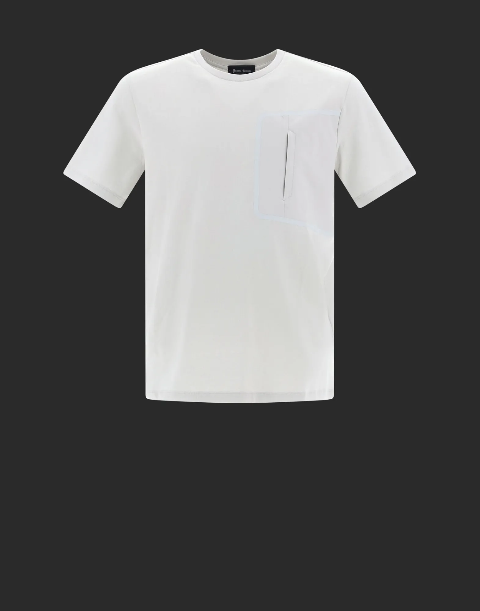 Herno T-Shirt & Polo-Shirts-Laminar T-Shirt Mit Tasche Aus Compact Jersey Und Nylondetails