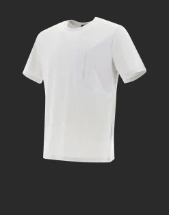 Herno T-Shirt & Polo-Shirts-Laminar T-Shirt Mit Tasche Aus Compact Jersey Und Nylondetails