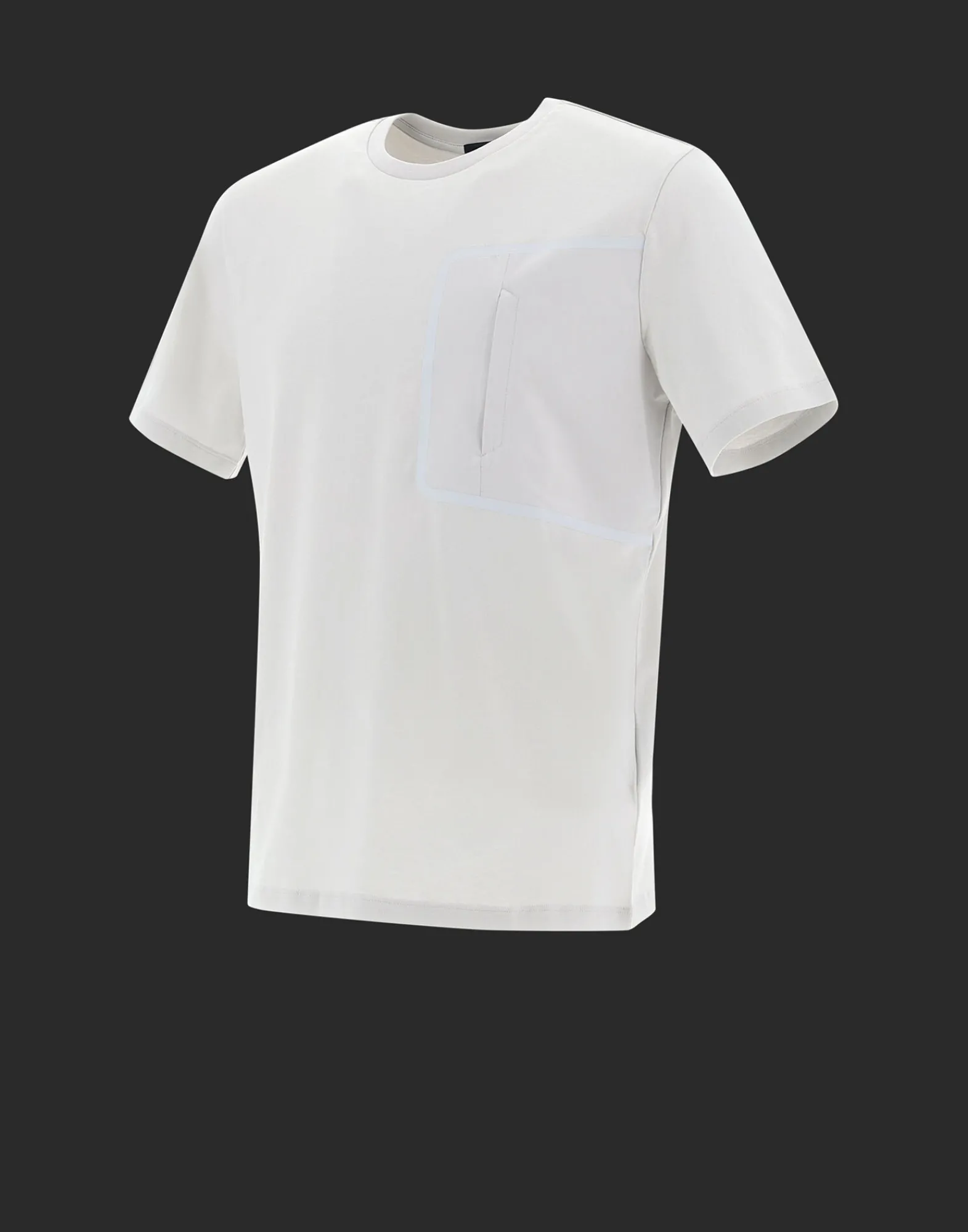 Herno T-Shirt & Polo-Shirts-Laminar T-Shirt Mit Tasche Aus Compact Jersey Und Nylondetails