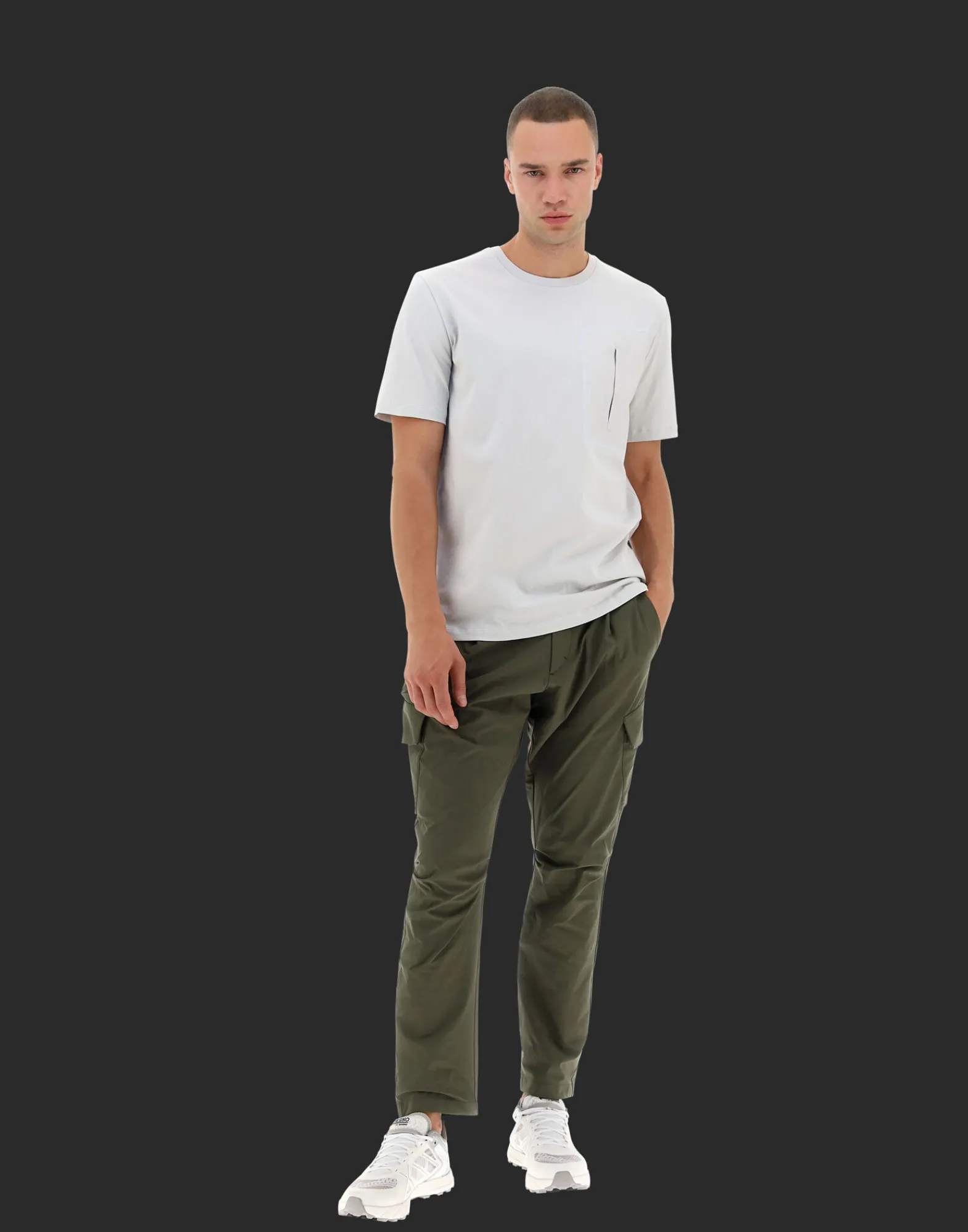 Herno T-Shirt & Polo-Shirts-Laminar T-Shirt Mit Tasche Aus Compact Jersey Und Nylondetails