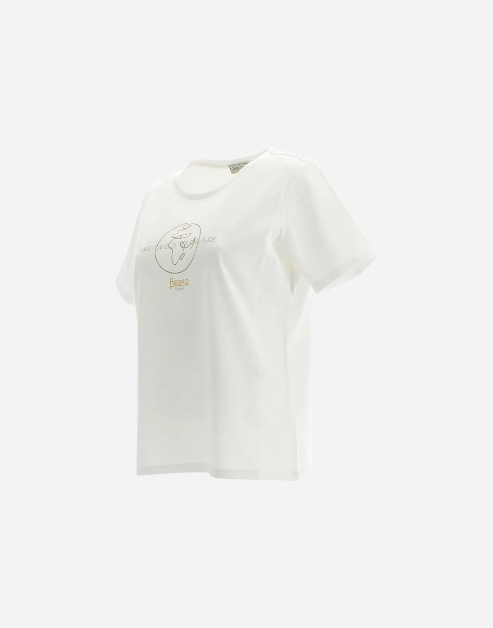 Herno T-Shirts-Leichtes Jersey-T-Shirt Aus Gots-Baumwolle