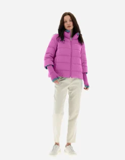 Herno Kurze Daunenjacken-Mat Glaze Cape-Jacke