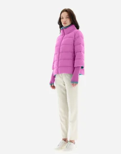Herno Kurze Daunenjacken-Mat Glaze Cape-Jacke