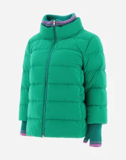 Herno Kurze Daunenjacken-Mat Glaze Cape-Jacke