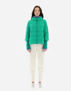 Herno Kurze Daunenjacken-Mat Glaze Cape-Jacke
