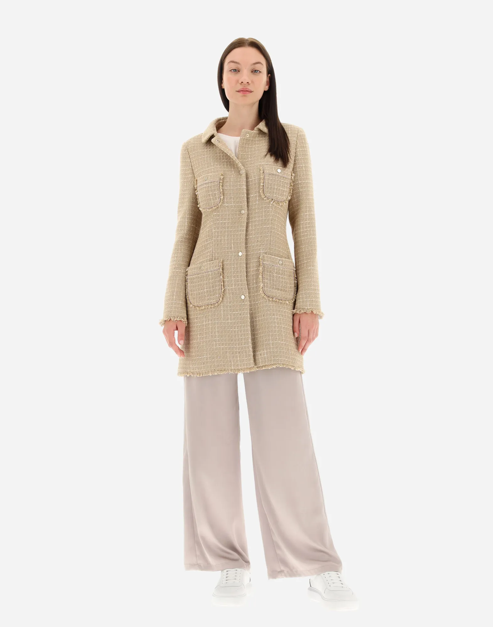Herno Mäntel & Trenchcoats-Mäntel Aus Casual Tweed