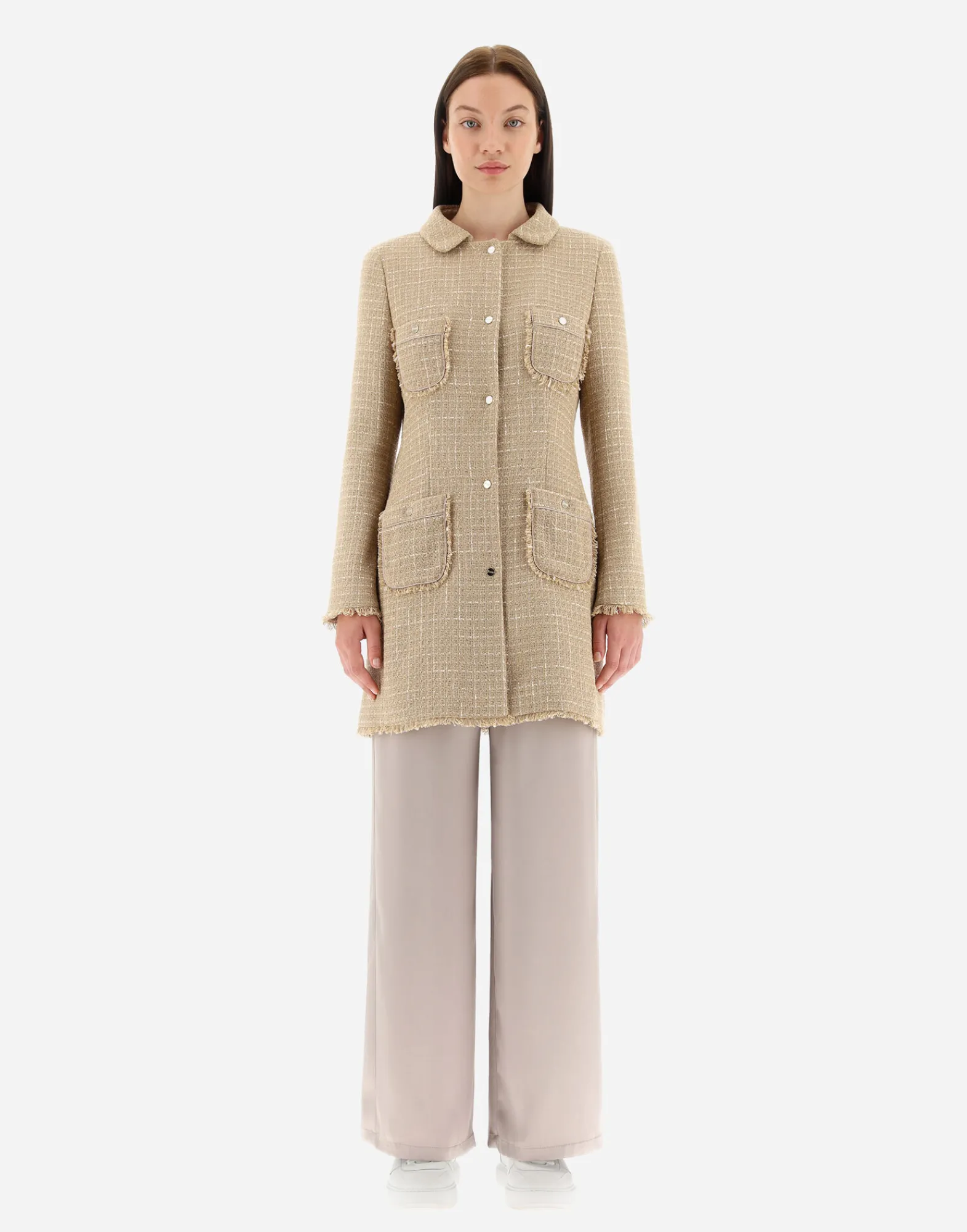 Herno Mäntel & Trenchcoats-Mäntel Aus Casual Tweed