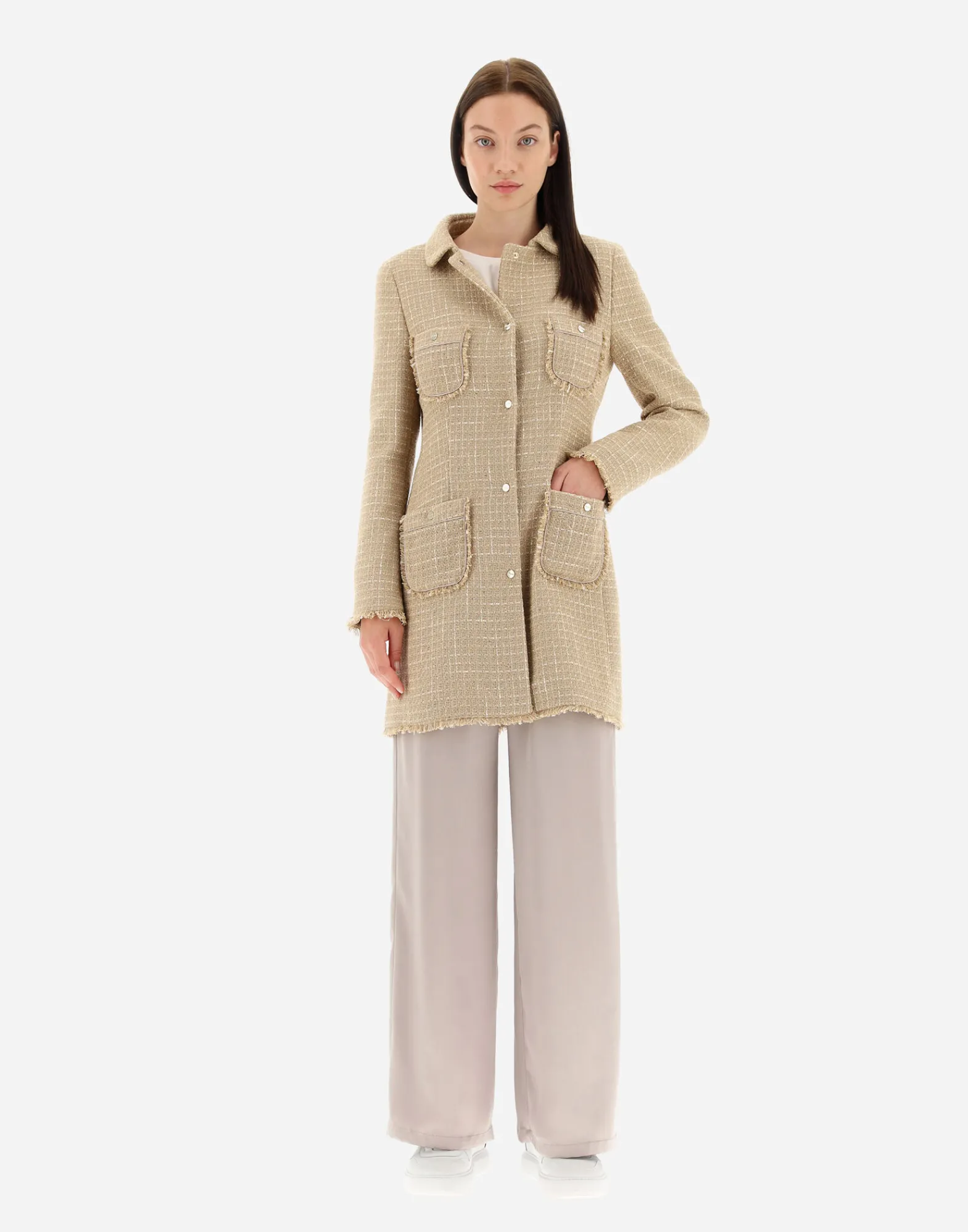 Herno Mäntel & Trenchcoats-Mäntel Aus Casual Tweed