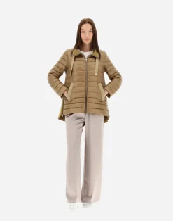 Herno Lange Daunenjacken-Mäntel Aus Nylon Ultralight & New Techno Taft
